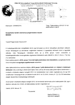 Tájékoztató levél