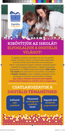 A Digitális Témahét információs plakátja