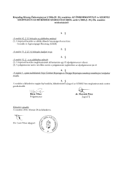 Kóspallag Község Önkormányzat 1/2016.(II. 20.) rendelete AZ