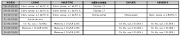 HORA LU NS MARTES MÉRCORES XOVES VENRES