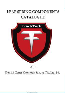 TruckTurk Leaf Spring Components Catalogue 2016