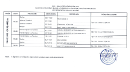 Öğrenci 2015 -206 Eğitim - Öğretim Yılı Güz