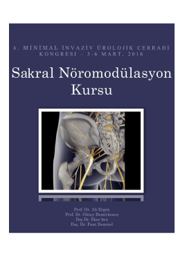 Sakral Nöromodülasyon - 4. Ulusal Minimal İnvaziv Üroloji Cerrahi