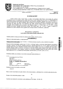 Dražební vyhláška Petr Brožovič