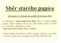 Sběr starého papíru