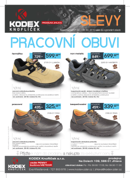 Akce na prodejně Jihlava únor 2016 - kodex