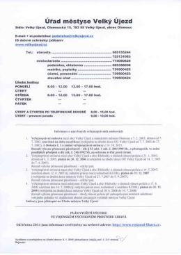 St&aacute;hnout - Městys Velk&yacute; &Uacute;jezd