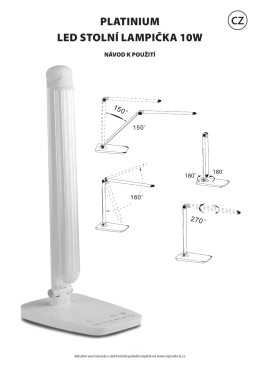 platinium led stolní lampička 10w cz