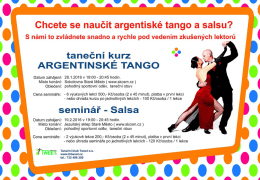 Semin&aacute;ř Salsa + Tango