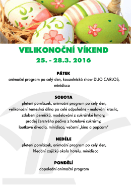 Velikonoční program (malování vajíček, pletení