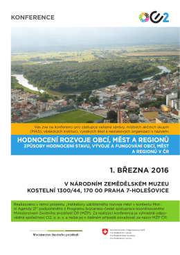 Konference – Hodnocení rozvoje obcí, měst a regionů