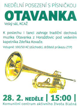 Nedělní posezení s písničkou v Blatné