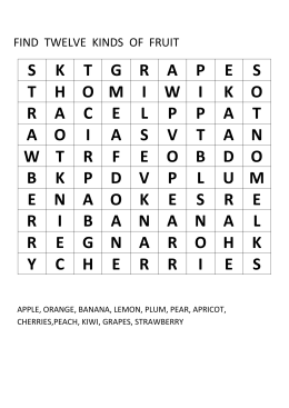 1-37 Fruit Word Search