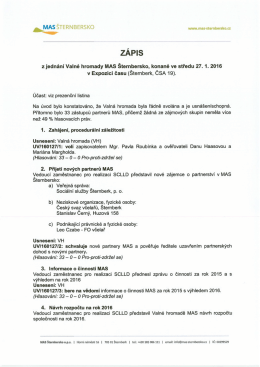 Zápis z Valné hromady
