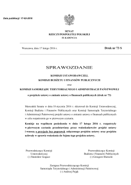 druk 73 S - Senat Rzeczypospolitej Polskiej