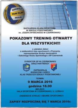 POKAZOWY TRENING OTWARTY