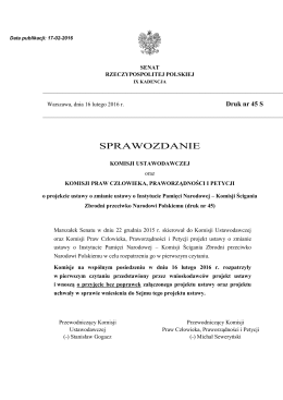 druk nr 45 S - Senat Rzeczypospolitej Polskiej