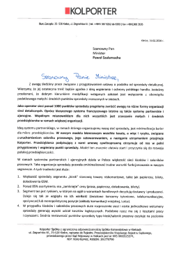Stanowisko firmy wobec projektu ustawy o podatku