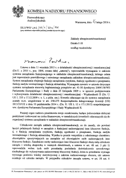 Stanowisko KNF w sprawie wymagań w zakresie systemu