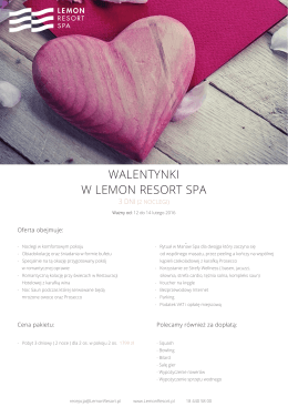 Pobierz PDF - Lemon Resort Spa