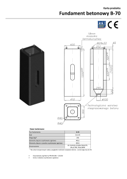 Fundament betonowy B-7O
