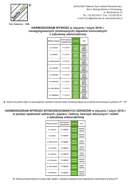 HARMONOGRAM 2016 -styczen luty - SanTa-EKO