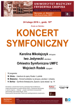 Afisz - Uniwersytet Muzyczny Fryderyka Chopina