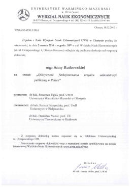 Zobacz więcej... - Uniwersytet Warmińsko