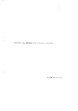 PRIRUČNIK ZA FRIZIRANJE DVOTAKTNIH MOTORA Ćirić Aleksandar