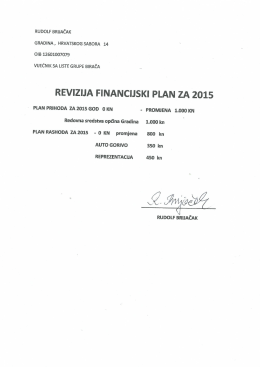 BRIJAČAK-REVIZIJA FINANCIJSKOG PLANA 2015