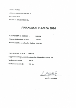 BRIJAČAK-FINANCIJSKI PLAN 2016