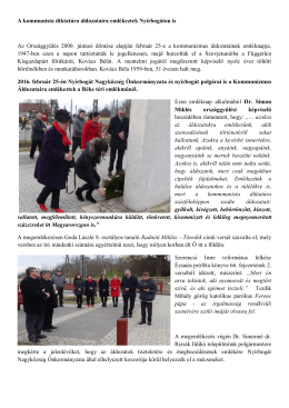 A kommunizmus áldozataira emlékeztek a nyírbogátiak