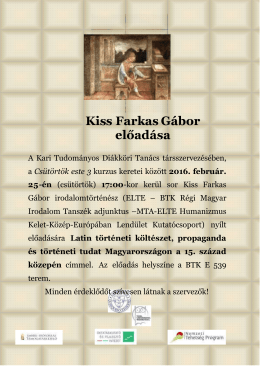 Kiss Farkas Gábor előadása
