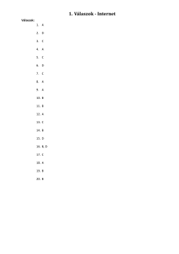 1. V&aacute;laszok