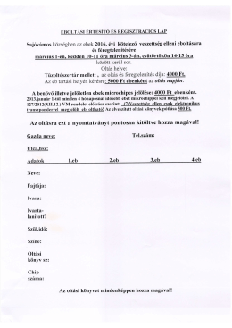Az olt&aacute;shoz az al&aacute;bbi nyomtatv&aacute;nyt vigye mag&aacute;val!