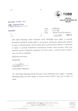&ouml;ğrenci/&ccedil;ırak isg işlemleri hk.