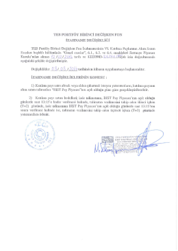 TEB Portfoy Birinci Degisken