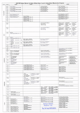Güncellendi!-Maliye Bahar Dönemi Ders Program
