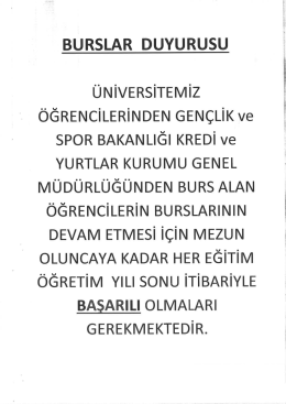 burs duyurusu