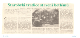 Starobyl&aacute; tradice Stavěn&iacute; betl&eacute;mů