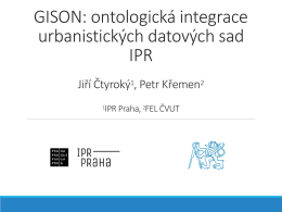 GISON: ontologická integrace urbanistických datových sad IPR