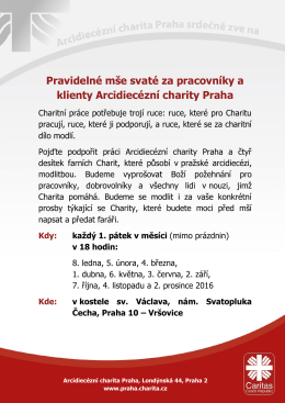 Pozvánka - Arcidiecézní charita Praha