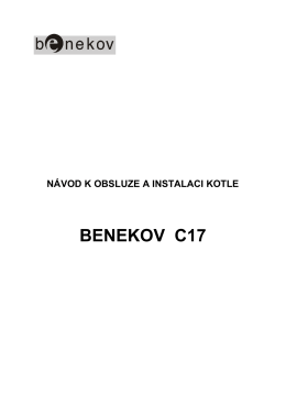 Návod k obsluze Benekov C17