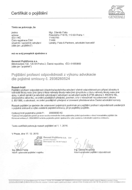Pojištění profesní odpovědnosti