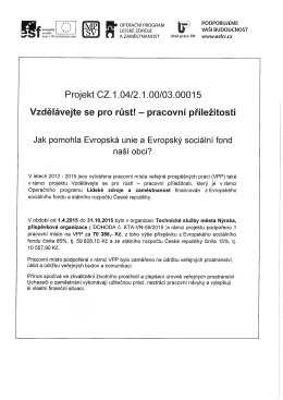 Projekt CZ.1.04/2.1.00/03.00015