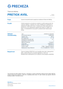 pretiox avsl - PRECHEZA as