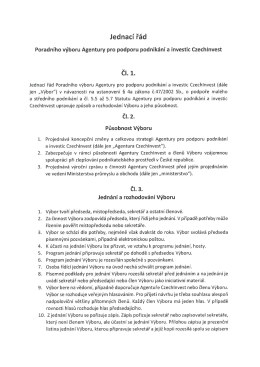 Jednací řád - CzechInvest