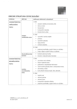 Struktura &uacute;stn&iacute; zkou&scaron;ky
