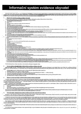 Informačn&iacute; syst&eacute;m evidence obyvatel