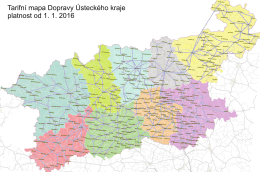 Tarifní mapa DÚK - Arriva Teplice